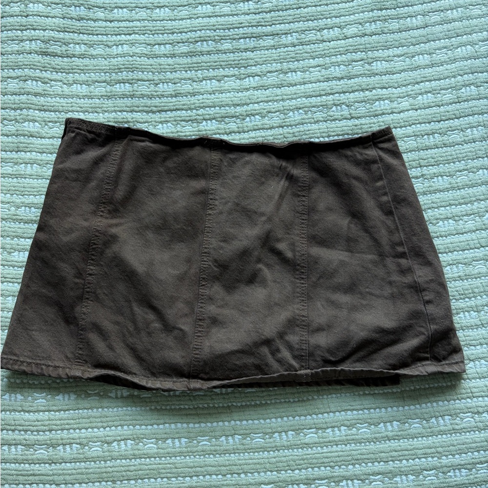 Stradivarius Dark Brown Mini Skirt